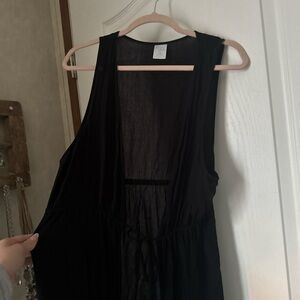 black swimsuit coverup